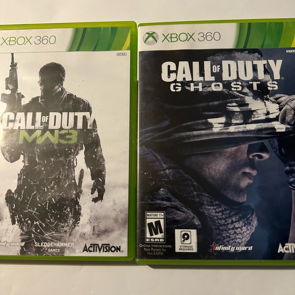 Xbox 360 Call of Duty MW3 & Call of Duty Ghost Game Set